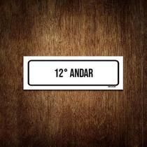Placa De Sinalização Setor - 12 Andar (23X9)