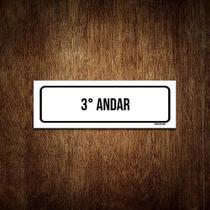 Placa De Sinalização Setor - 3 Andar (30X10)