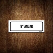 Placa De Sinalização Setor - 9 Andar (30x10)