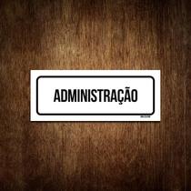 Placa De Sinalização Setor - Administração (23X9)