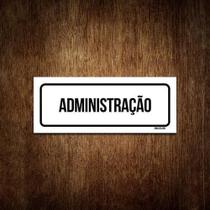 Placa De Sinalização Setor - Administração (30X10)