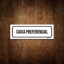 Placa De Sinalização Setor - Caixa Preferencial (30X10)