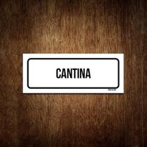 Placa De Sinalização Setor - Cantina (30X10)