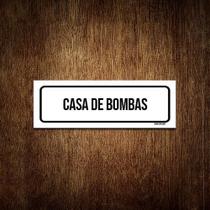 Placa De Sinalização Setor - Casa De Bombas (23X9)