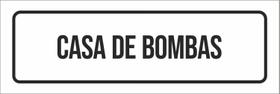 Placa De Sinalização Setor - Casa De Bombas-23X9