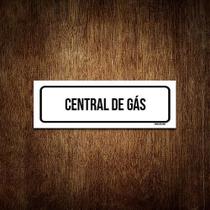 Placa De Sinalização Setor - Central De Gás (30X10)