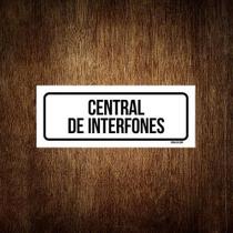 Placa De Sinalização Setor - Central De Interfones (30X10)