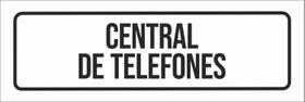 Placa De Sinalização Setor - Central De Telefones-23X9