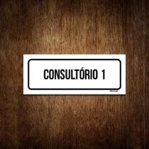 Placa De Sinalização Setor - Consultório 1 (30X10)