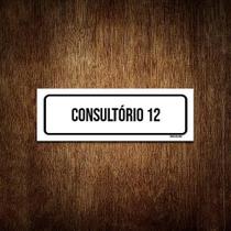 Placa De Sinalização Setor - Consultório 12 (30X10)