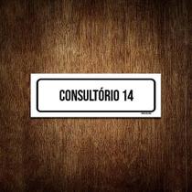 Placa De Sinalização Setor - Consultório 14 (30X10)