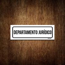 Placa De Sinalização Setor - Departamento Jurídico-23x9