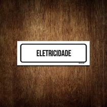 Placa De Sinalização Setor - Eletricidade-23x9