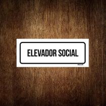 Placa De Sinalização Setor - Elevador Social (23X9)