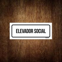 Placa De Sinalização Setor - Elevador Social (30X10)