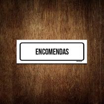 Placa De Sinalização Setor - Encomendas (23X9)