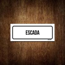 Placa De Sinalização Setor - Escada (30X10)