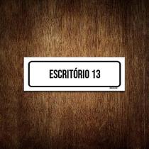 Placa De Sinalização Setor - Escritório 13 (30X10)