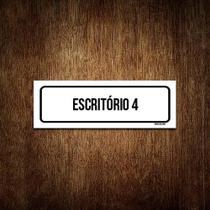 Placa De Sinalização Setor - Escritório 4 (30X10)