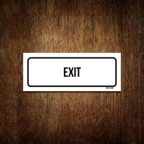 Placa De Sinalização Setor - Exit (23X9)