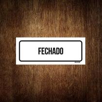 Placa De Sinalização Setor - Fechado (30X10)