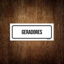 Placa De Sinalização Setor - Geradores (30X10)