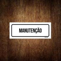 Placa De Sinalização Setor - Manutenção (30X10)