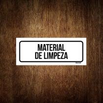 Placa De Sinalização Setor - Material De Limpeza-23x9