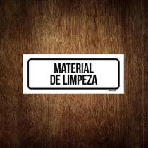 Placa De Sinalização Setor - Material De Limpeza (23X9)