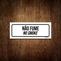 Placa De Sinalização Setor - Não Fume No Smoke (23X9)