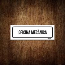 Placa De Sinalização Setor - Oficina Mecânica-23x9