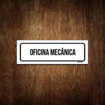 Placa De Sinalização Setor - Oficina Mecânica (30X10)