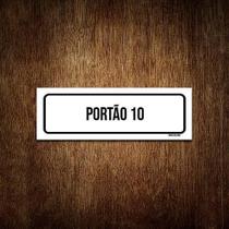 Placa De Sinalização Setor - Portão 10 (30X10)