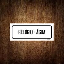 Placa De Sinalização Setor - Relógio - Água (30X10)