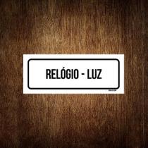 Placa De Sinalização Setor - Relógio - Luz (30X10)