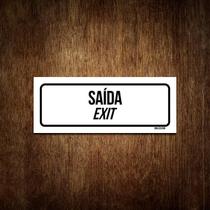 Placa De Sinalização Setor - Saída Exit (23X9)