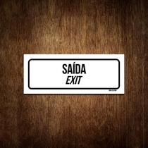 Placa De Sinalização Setor - Saída Exit (23X9)