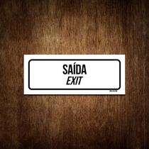 Placa De Sinalização Setor - Saída Exit (23X9)