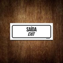 Placa De Sinalização Setor - Saída Exit (30X10)