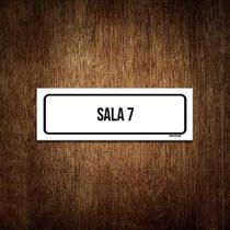 Placa De Sinalização Setor - Sala 7 (30X10)