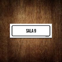 Placa De Sinalização Setor - Sala 9 (23X9)