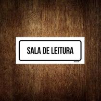 Placa De Sinalização Setor - Sala De Leitura (30X10)