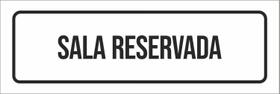 Placa De Sinalização Setor - Sala Reservada-23X9