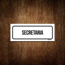 Placa De Sinalização Setor - Secretaria-23x9