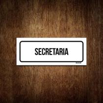 Placa De Sinalização Setor - Secretaria (30X10)