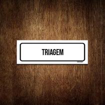 Placa De Sinalização Setor - Triagem (23X9)