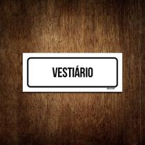 Placa De Sinalização Setor - Vestiário (30x10)