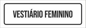 Placa De Sinalização Setor - Vestiário Feminino-23X9