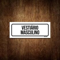 Placa De Sinalização Setor - Vestiário Masculino (23X9)