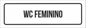 Placa De Sinalização Setor - Wc Feminino-23X9